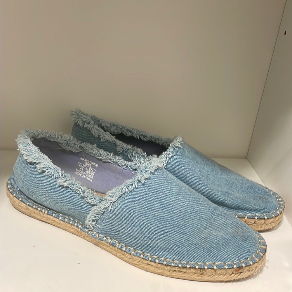 Zara Blue Denim Espadrilles